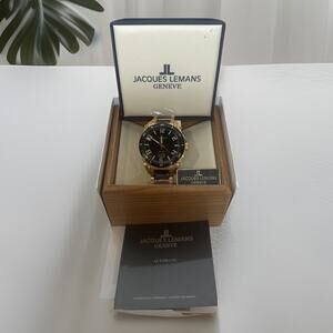 Jacques Lemans Geneve GU333E Ceramic Men's SWISS MADE Automatic Watch $1895 MSRP